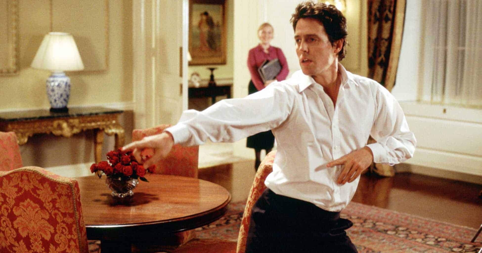 Britiske filmer dominerer strømmetjenestene utenfor Europa. Aller mest populær er Love Actually (2003) – her med Hugh Grant og Meg Wynn Owen. Foto: Fra filmen