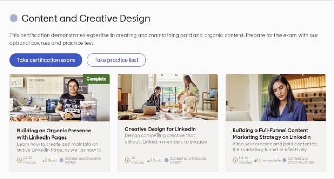 LinkedIn har lansert et nytt sertifiseringskurs gjennom LinkedIn Marketing Labs. Det nye kurset har fått navnet ‘Content and Creative Design’.
